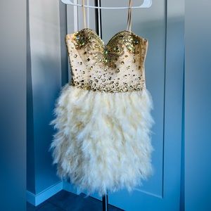 Dave & Johnny Feather Dress
